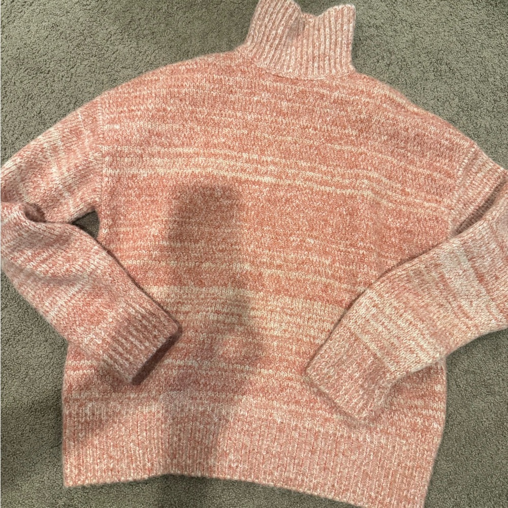 Zara Soft Pink Cowl Neck Sweater